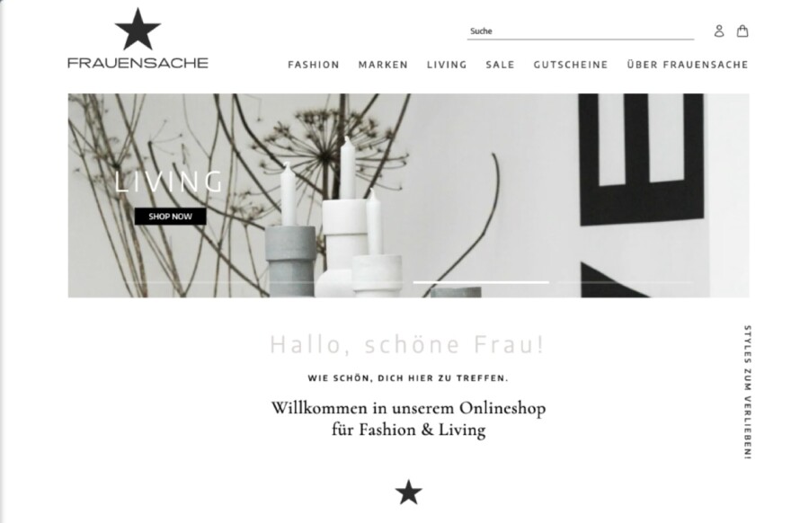 Screenshot Frauensache Webseite - WordPress Webdesign